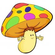 彩色蘑菇卡通头像图片