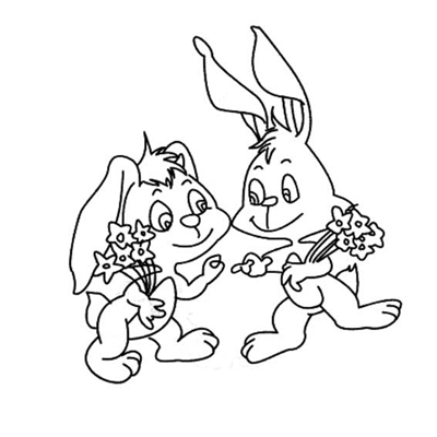 两只兔子微信头像