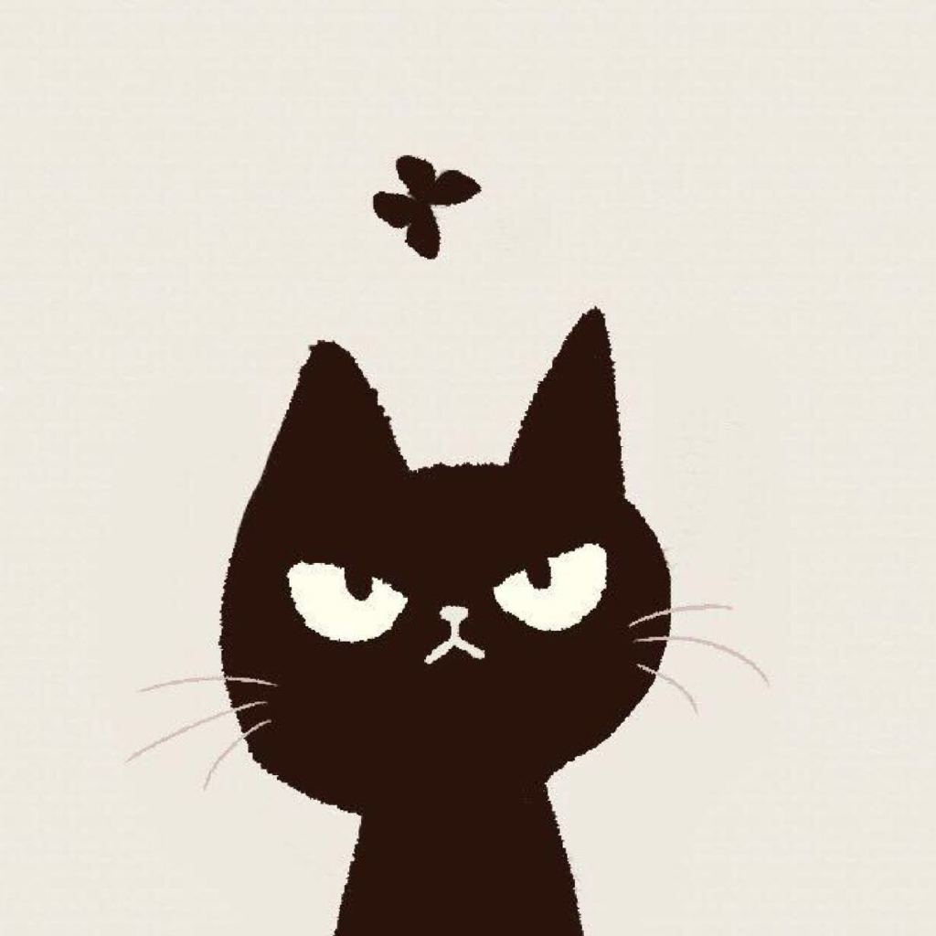 王菲微博头像卡通黑猫