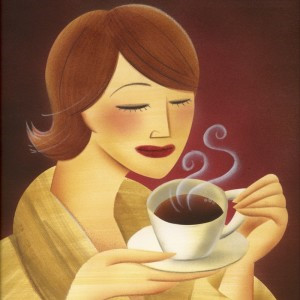 喝咖啡头像女生头像图片