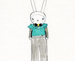 个*创意的兔子装头像图片