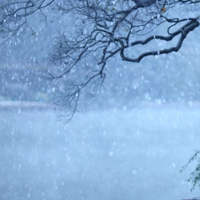 冬天湖雪景图片头像