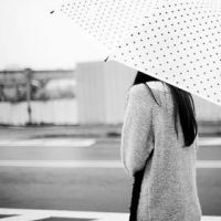 孤独唯美意境雨伞头像